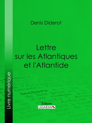 cover image of Lettre sur les Atlantiques et l'Atlantide